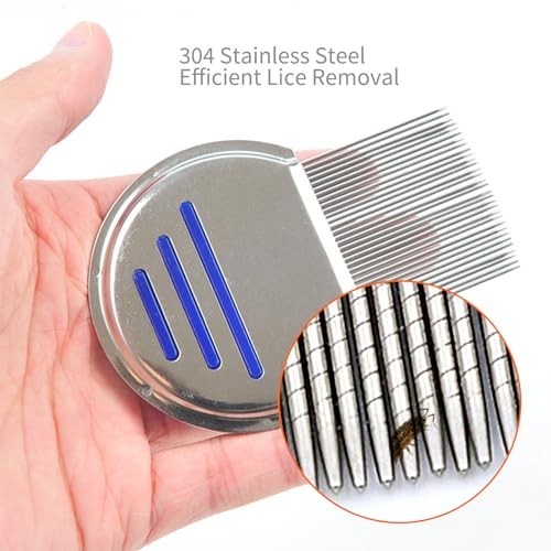 9 Pcs Lice & Flea Combs Set - Double Sided Fine Tooth Hair & Pet Flea Comb