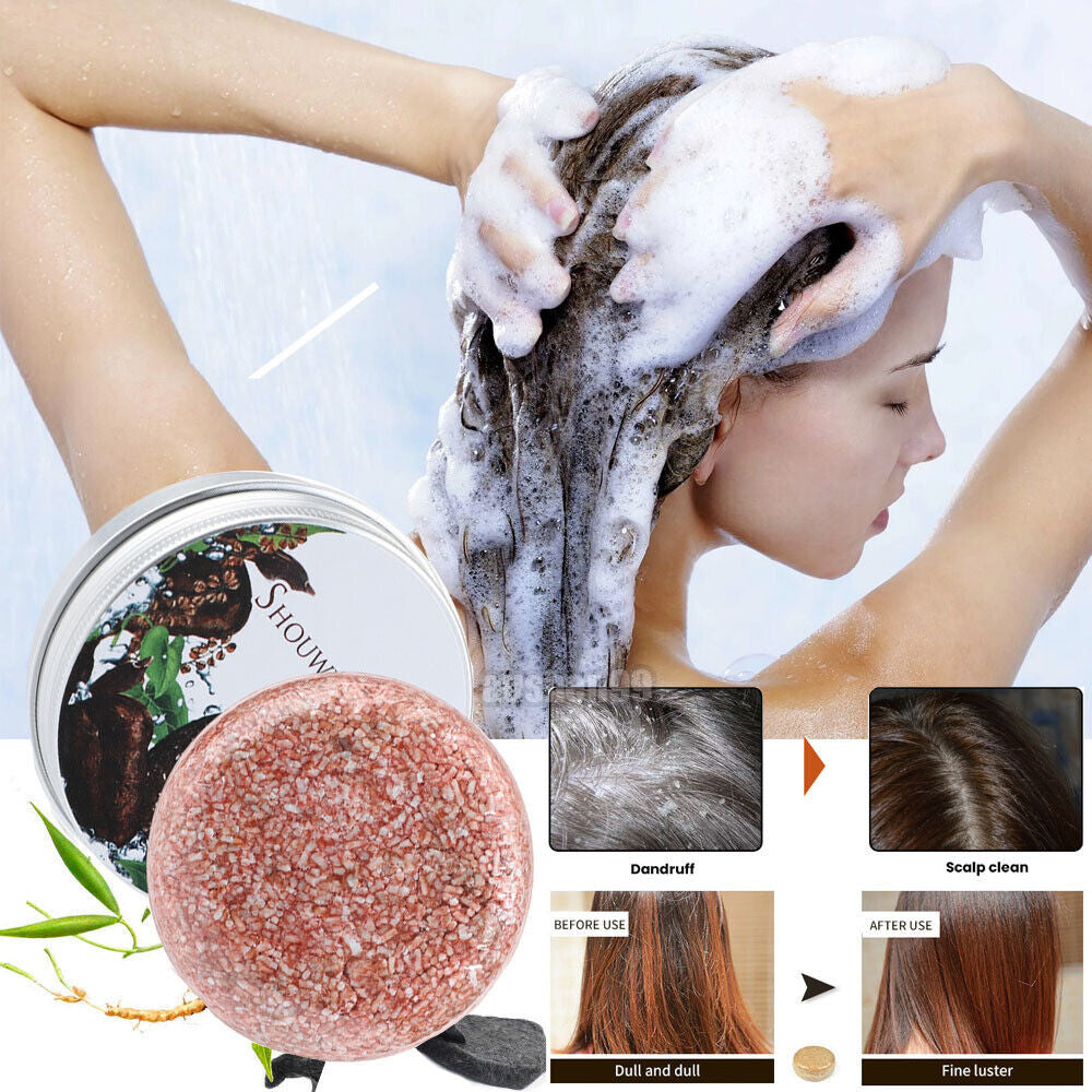 Natural Polygonum Hair Darkening Soap - Gentle Nourishing Shampoo Bar