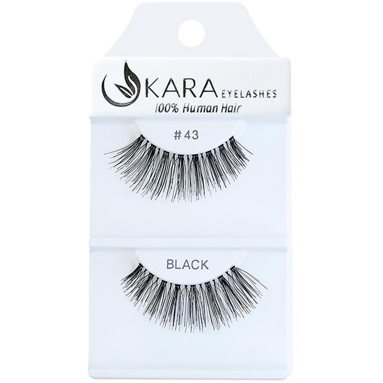 6 Pairs 100% Human Hair False Eyelashes - Kara Assorted Styles