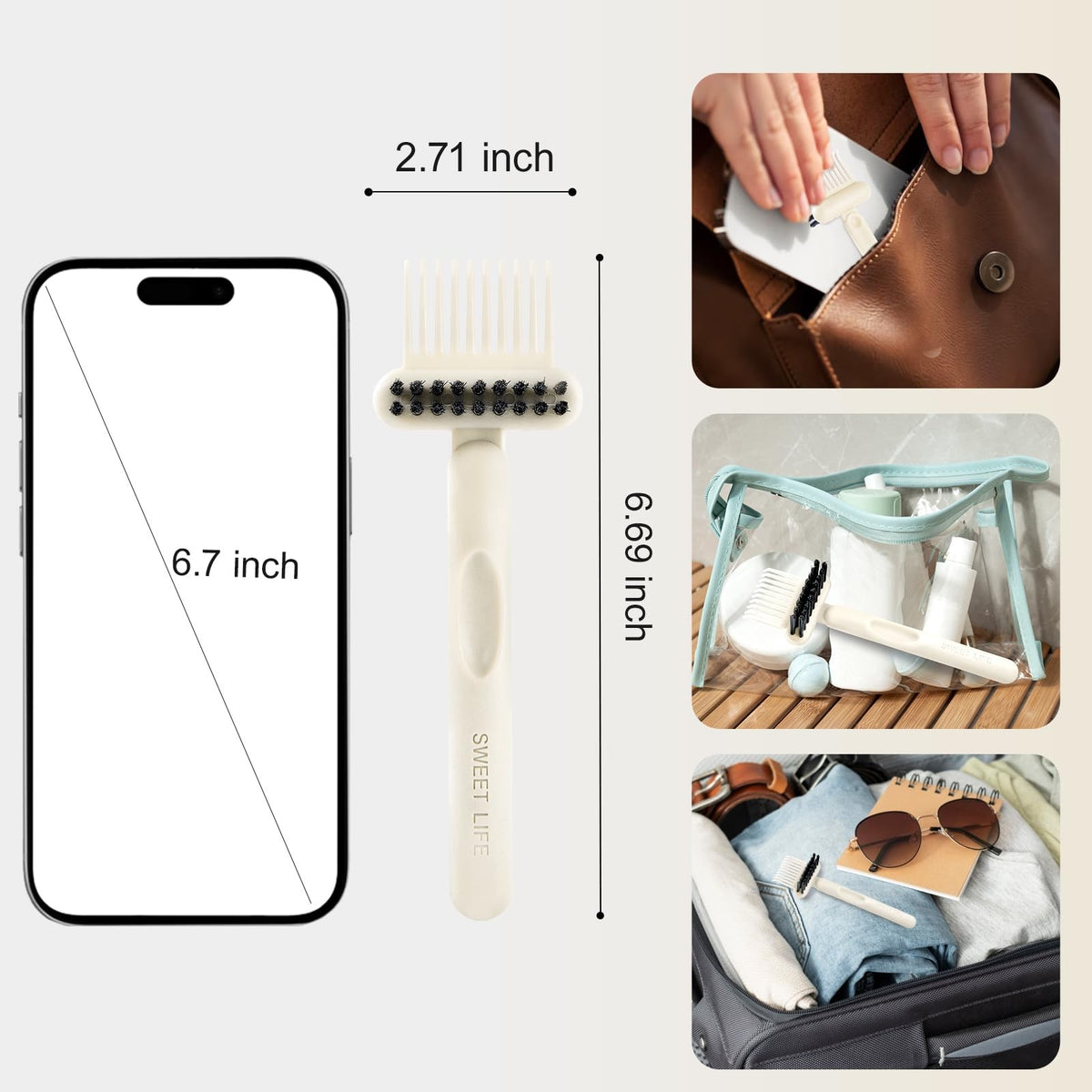 Hair Brush Cleaning Tool Dual-Function Hairbrush Cleaner for All Brushes