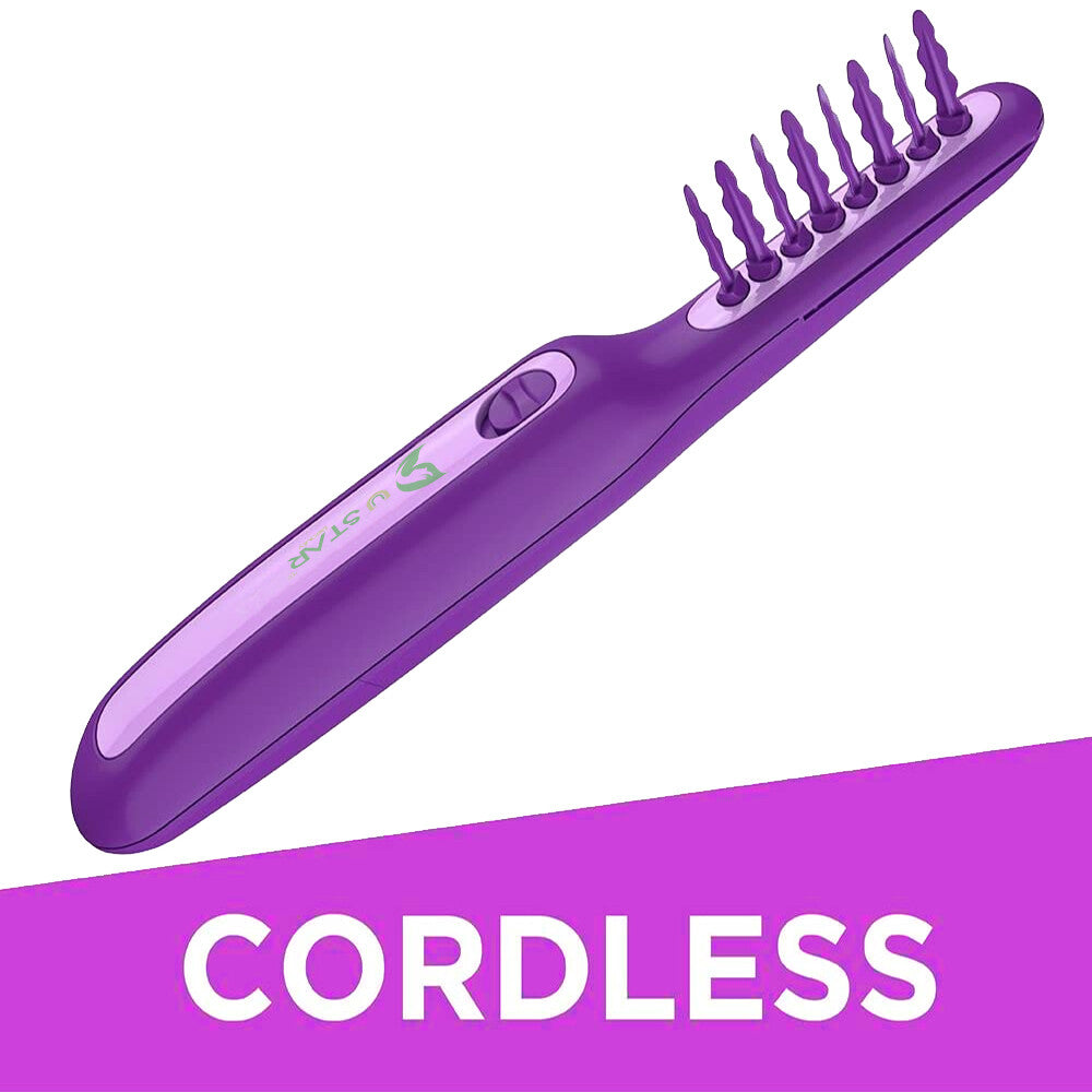 Electric Detangling Hair Brush Cover for Kids & Adults - Cordless, Wet & Dry Use