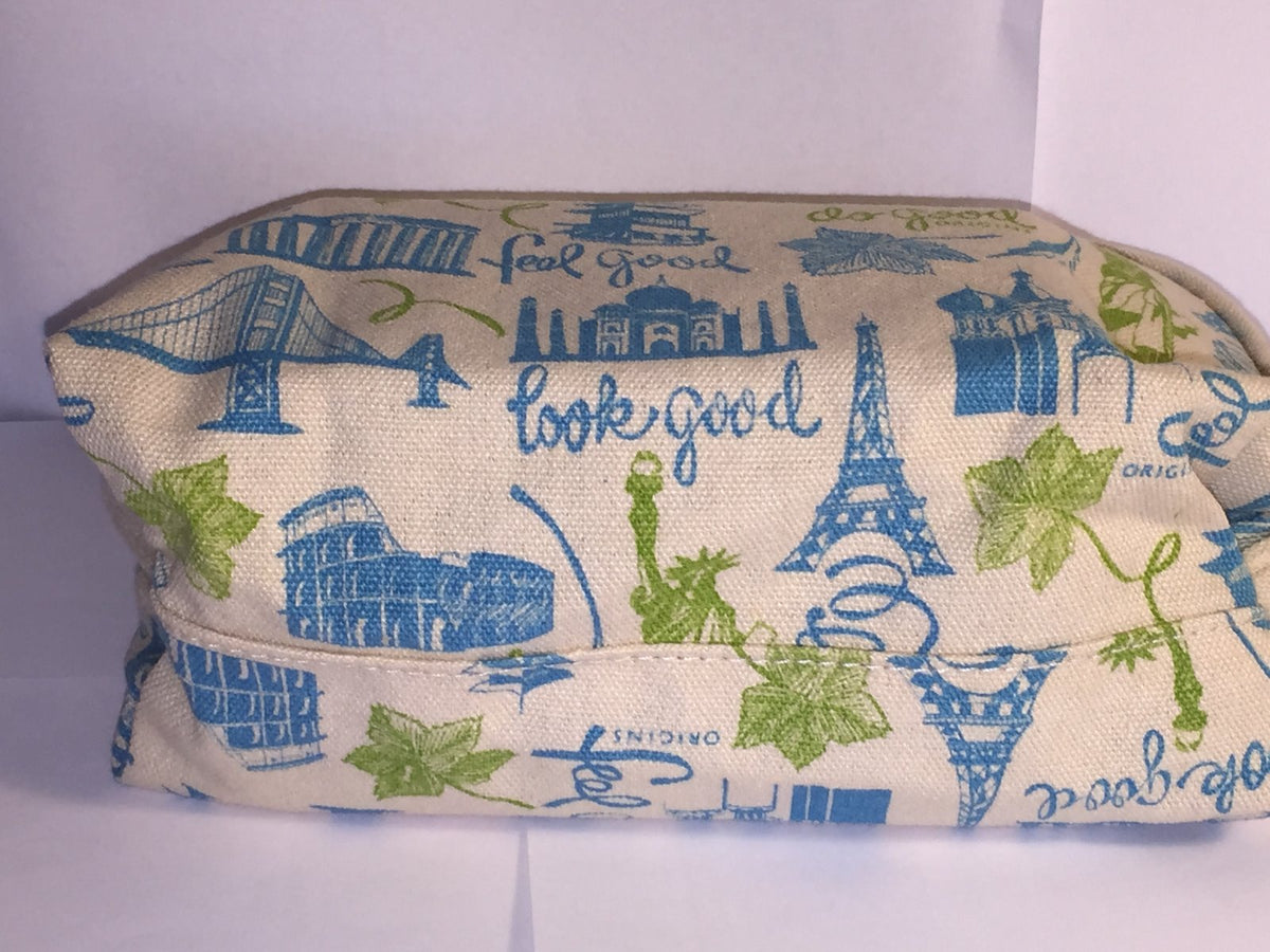 Travel Makeup Bag - Origin Feel Good Live Good Do Good Cosmetic Organizer