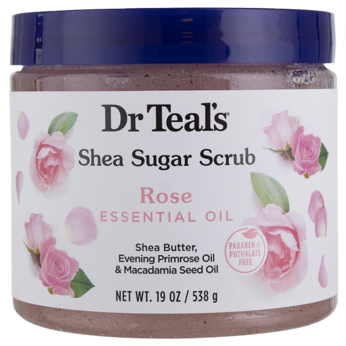 Shea Sugar Body Scrub with Rose Essential Oil - 19 oz - Exfoliating & Moisturizing