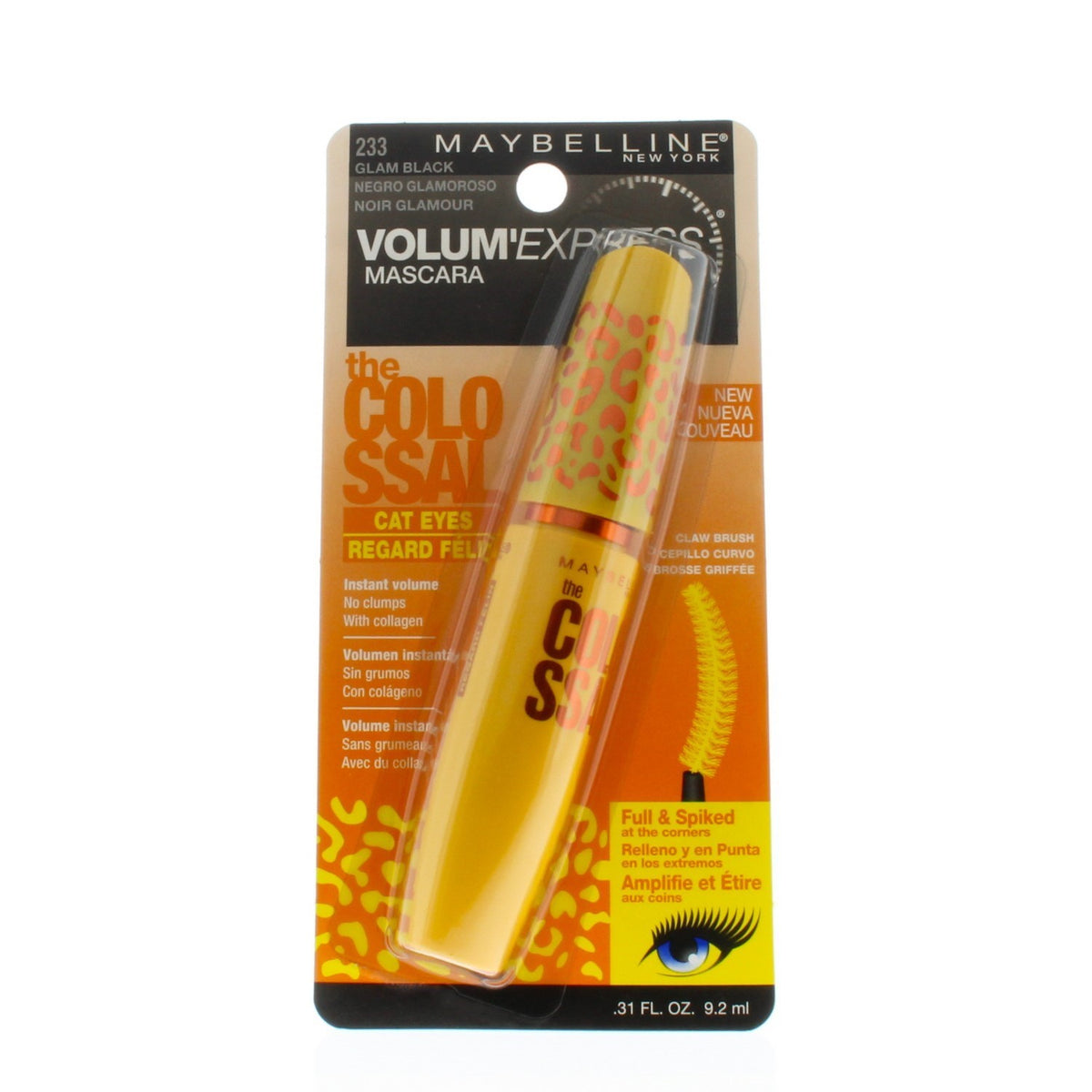 Maybelline The Colossal Cat Eyes Washable Mascara 233 Glam Black 9.2ml
