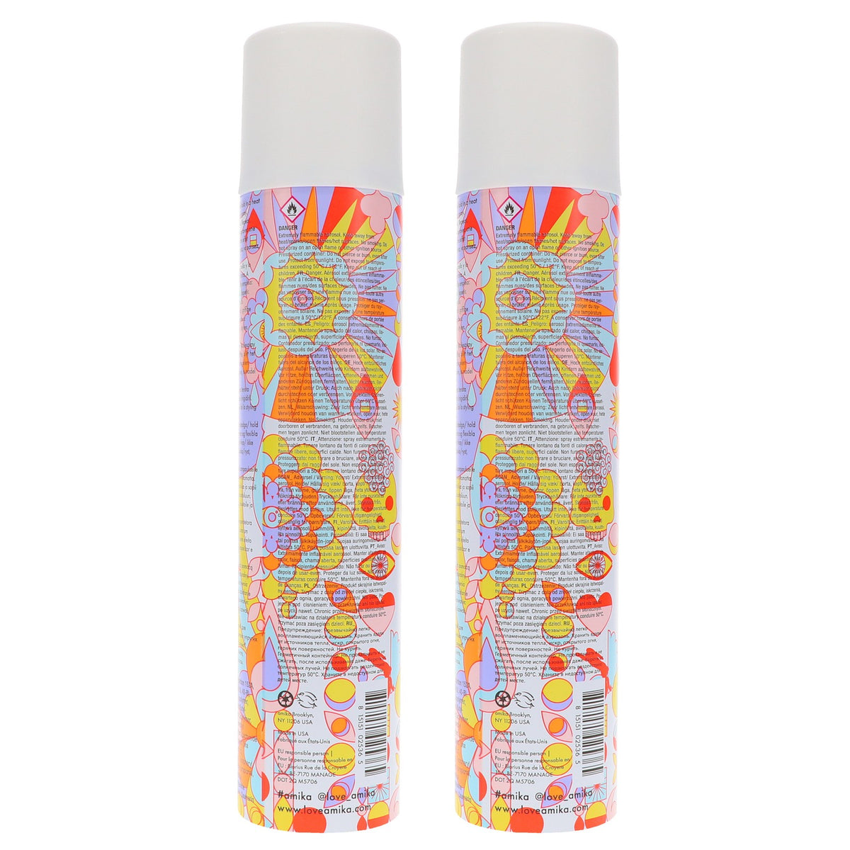 Amika Fluxus Touchable Hairspray 8.2 oz Pack of 2 - Light Hold, Flexible Finish
