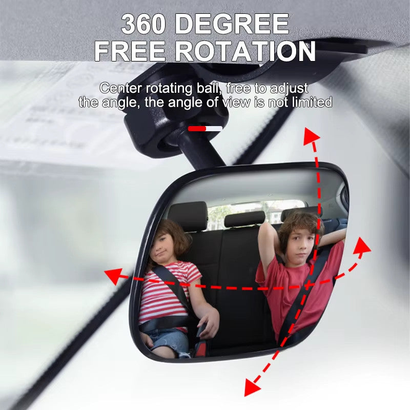 Car Baby Mirror 120-Degree Wide-Angle Interior Rear View Mirror