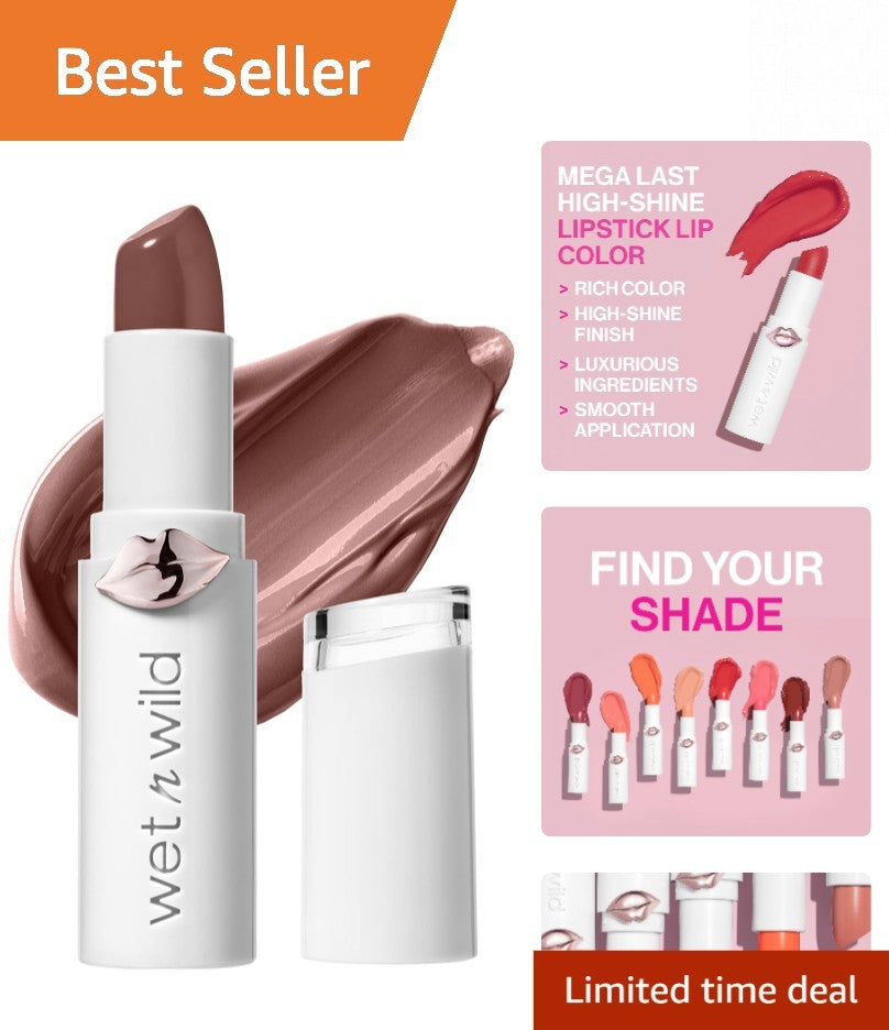 Cruelty-Free High-Shine Lipstick in Mad for Mauve - Buildable, Nourishing Color