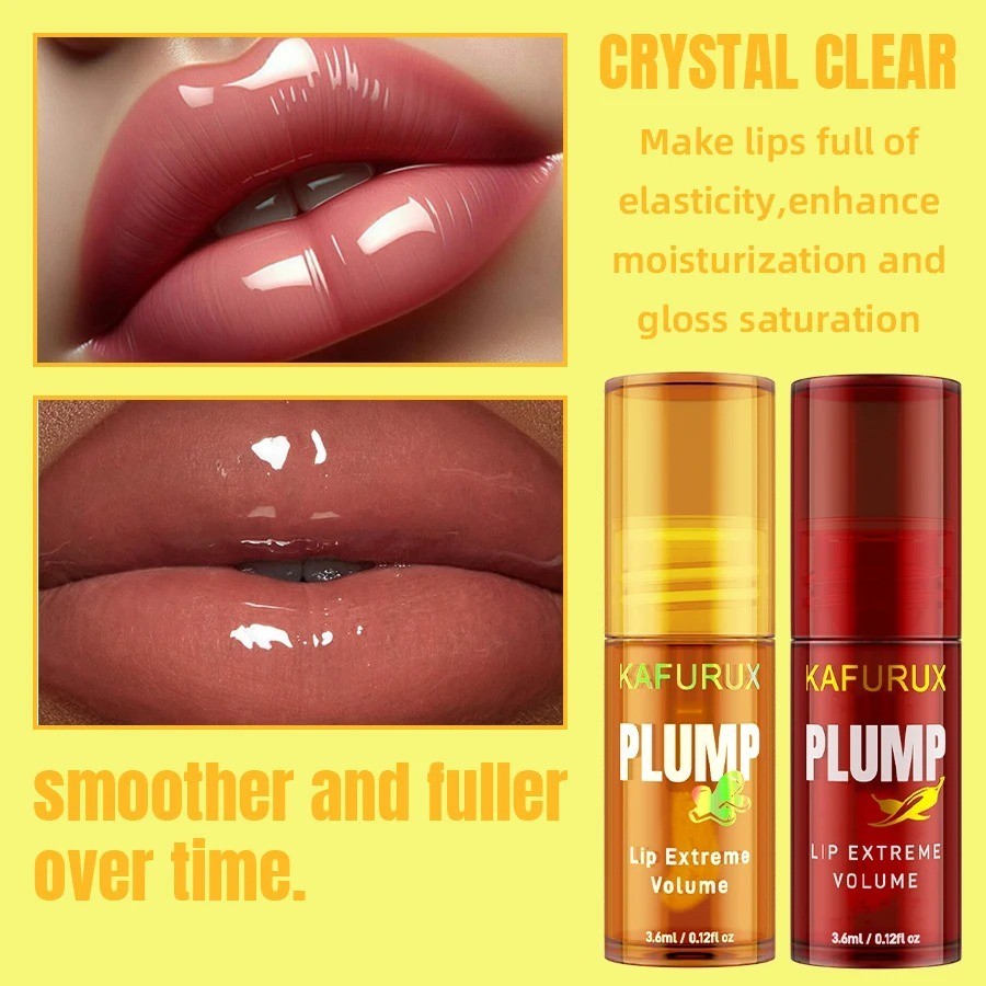 Lip Plumper Oil Gloss Set - Moisturizing Volumizing & Repair Serum