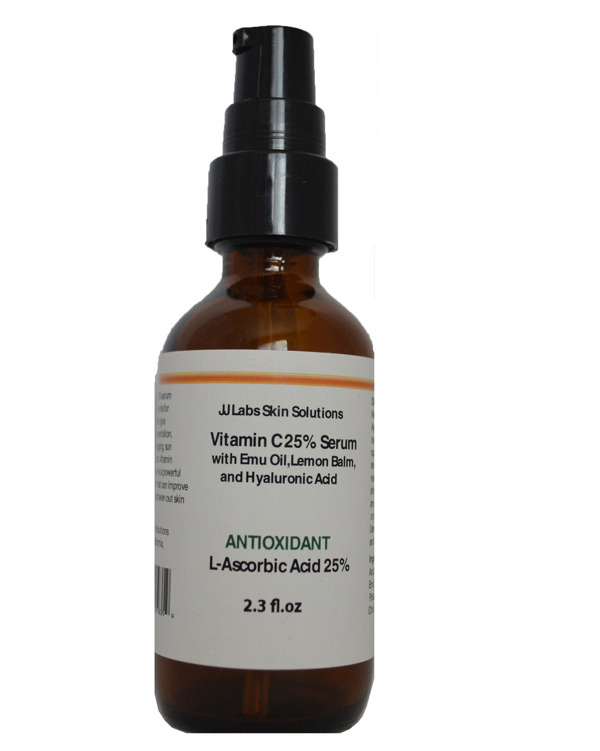 Vitamin C Serum 10-25% with Emu Oil, Hyaluronic Acid & Lemon Balm