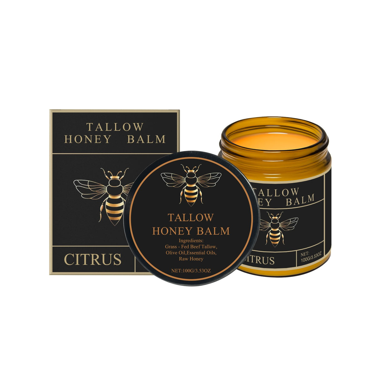 Beef Tallow & Honey Balm for Face & Body