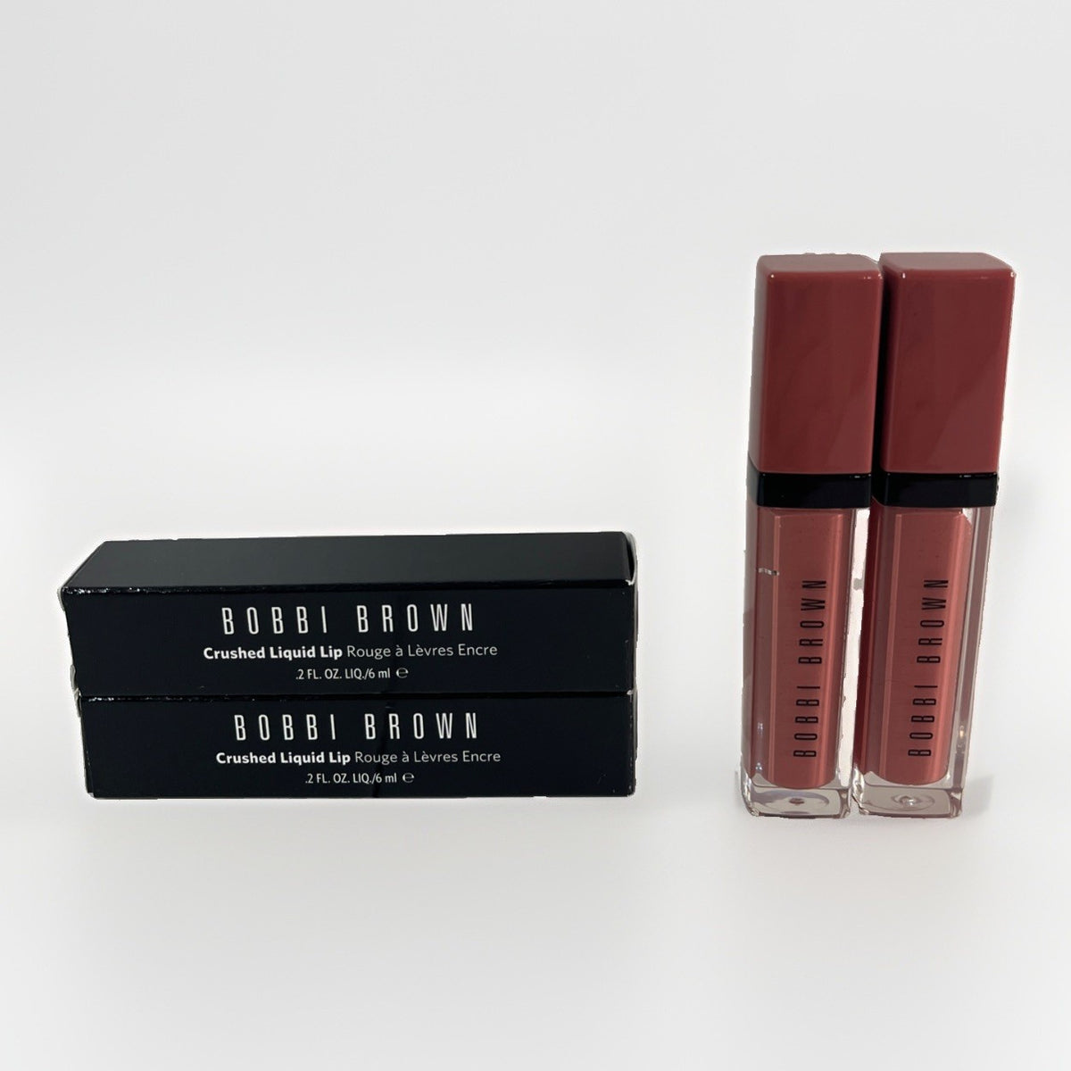 2 Pack Bobbi Brown Crushed Liquid Lip Juicy Date 0.2oz Lip Gloss Set