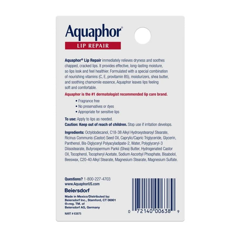 Lip Balm for Dry, Chapped Lips - Soothing Moisturizer, Paraben-Free 0.35 Oz