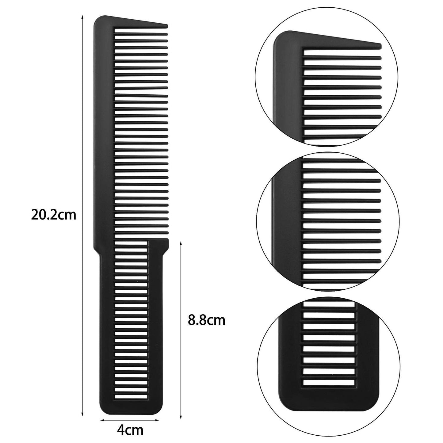 Professional Hair Cutting Comb Set - 6 Piece Styling Combs for Women and Barbers