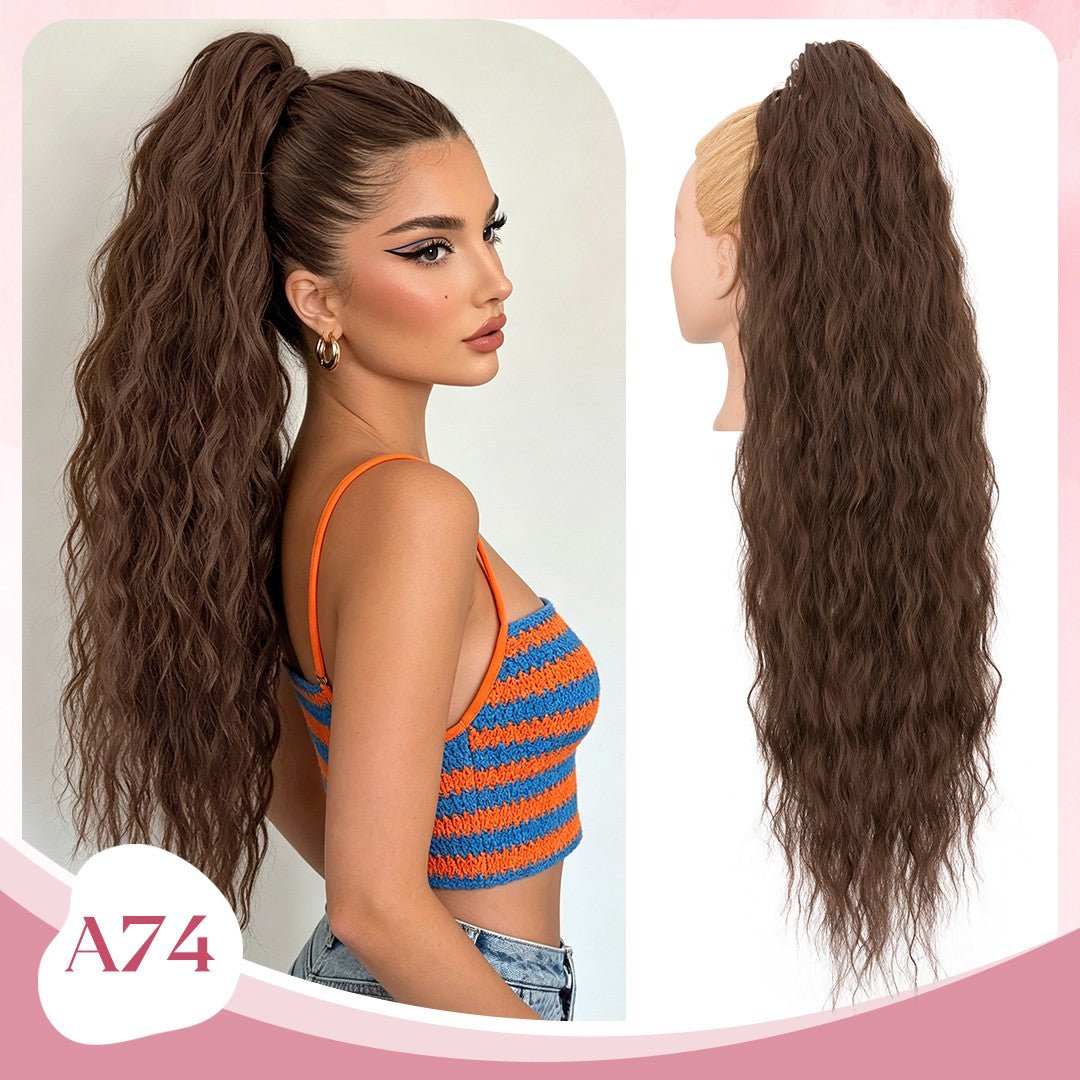 Mega Long & Thick 30-Inch Fluffy Messy Loose Wave Ponytail Extensions - Claw Clip Style