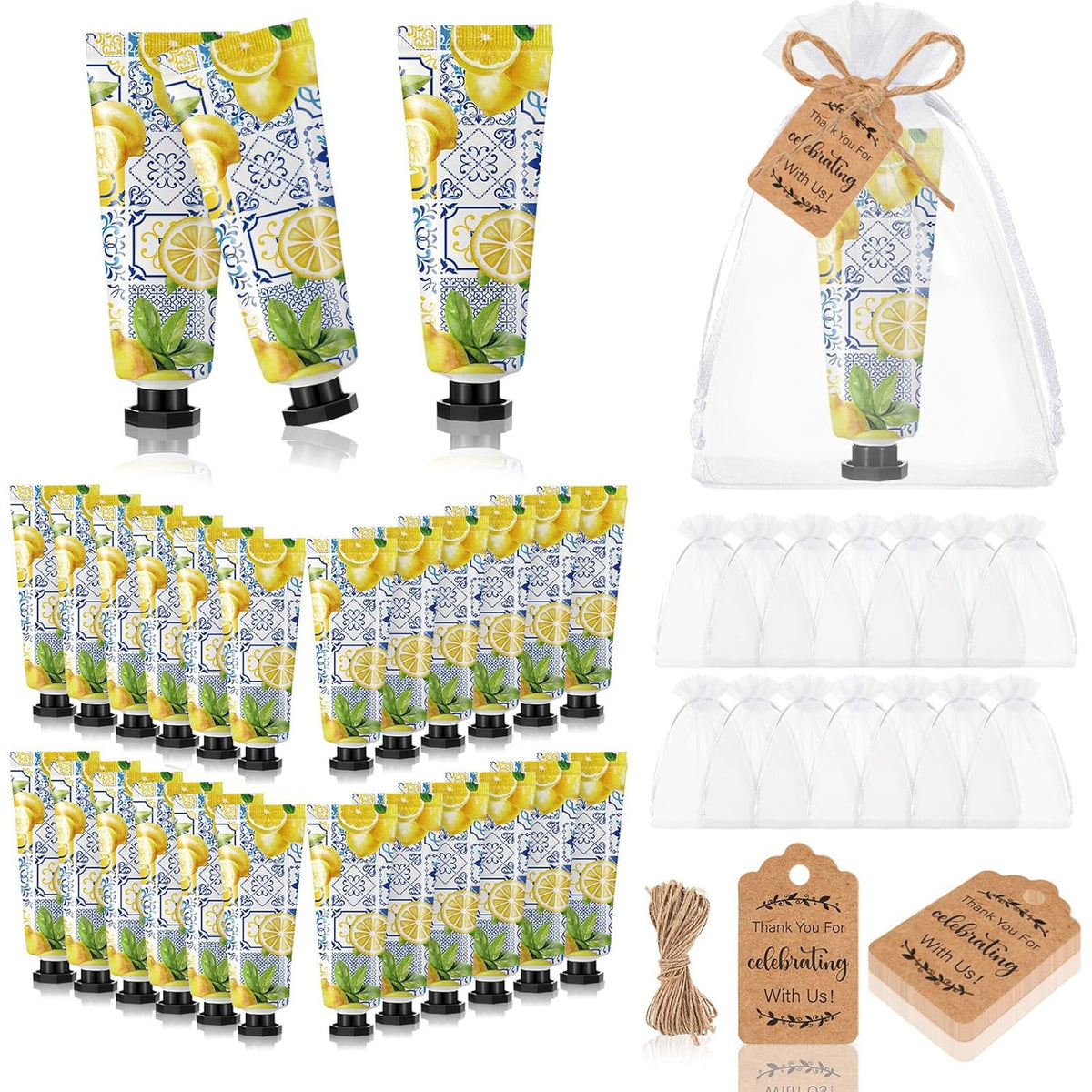 Baby Shower Hand Cream Gift Sets 48 Pieces Lemon Bridal Wedding Party