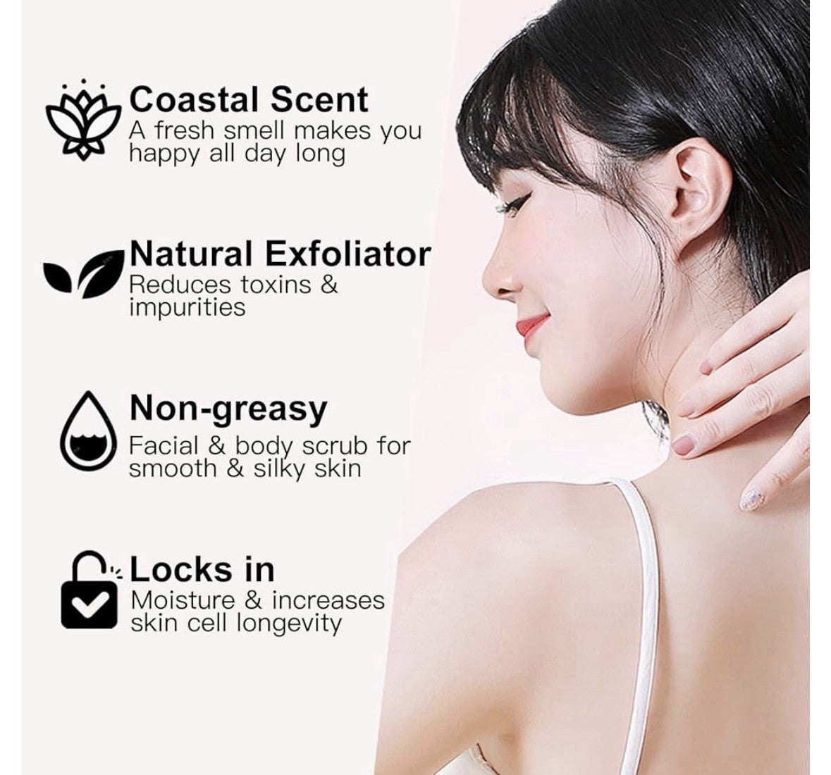 CN Mofaxin Dead Sea Salt Body Scrub With Coconut Oil 280g