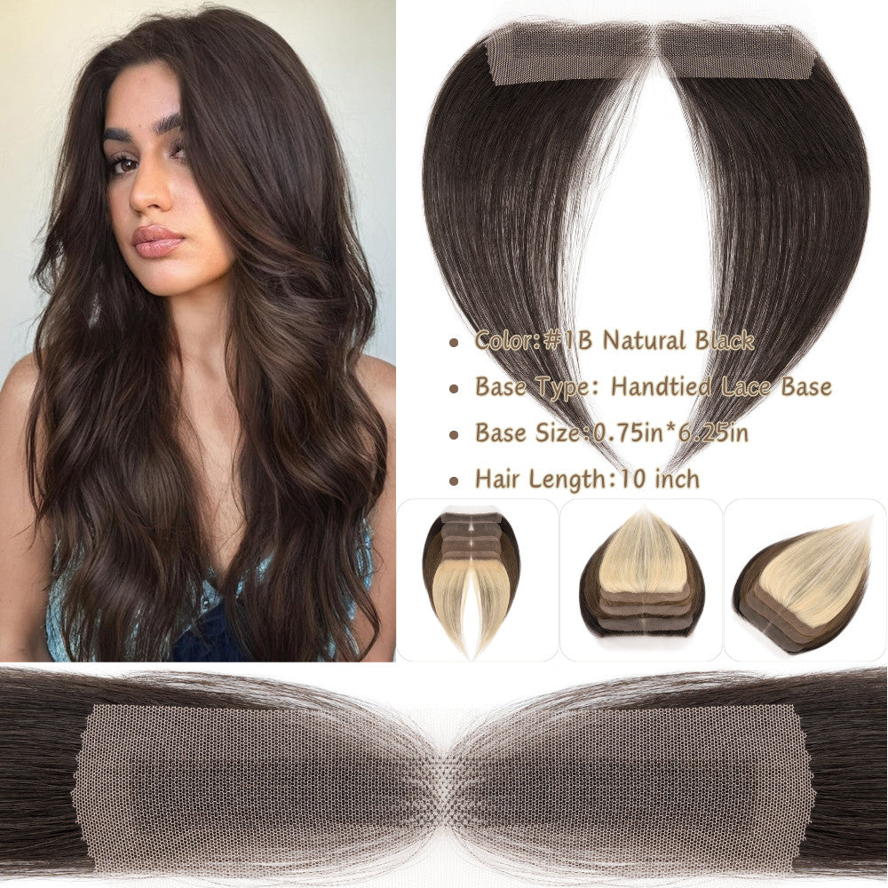 Women Hairline Receding Hair Topper Cover-Up with Lace/PU Base - Human Hair