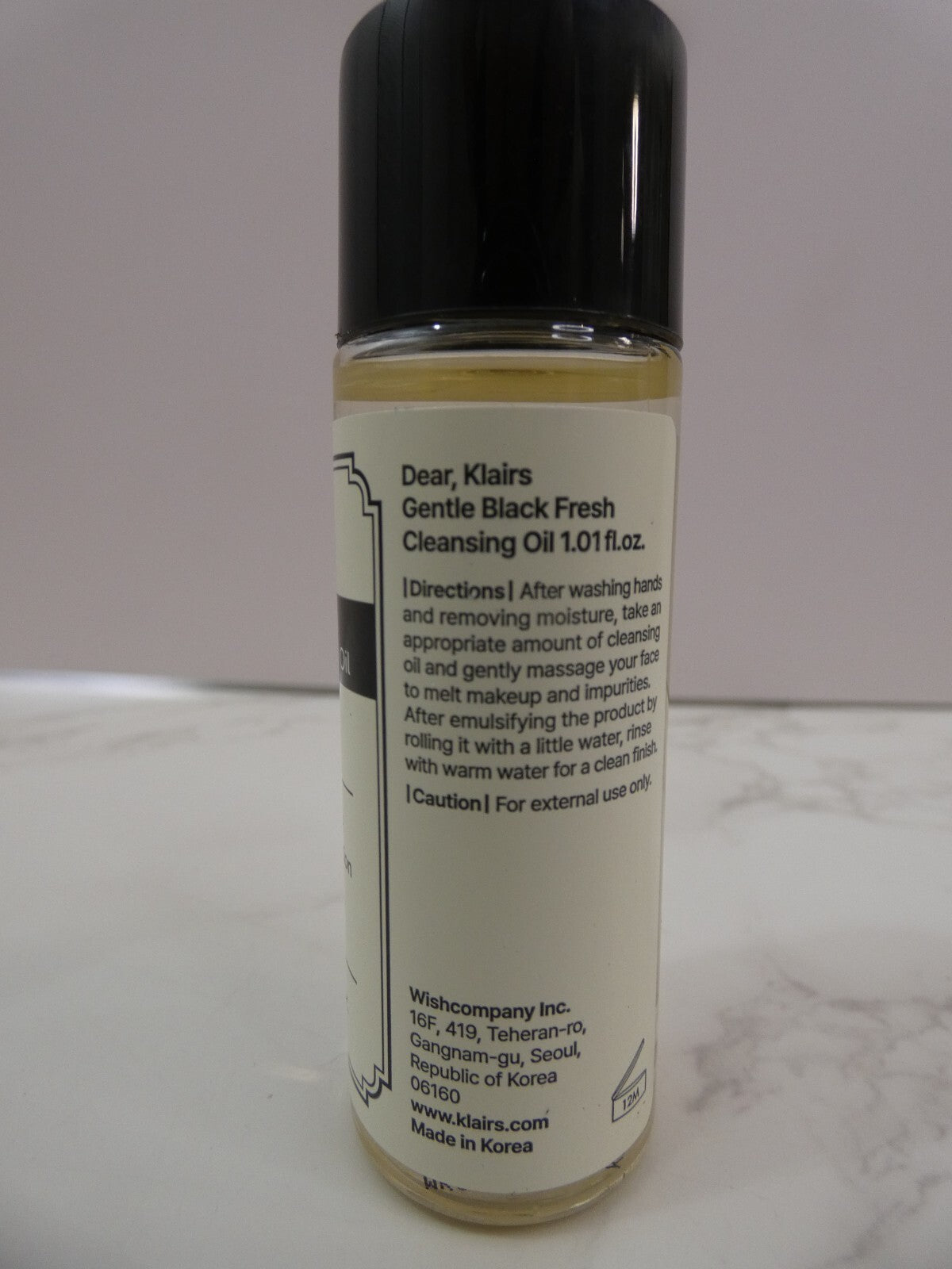 Travel Cleansing Oil 30ml - Gentle Black Fresh Facial Oil for Skin