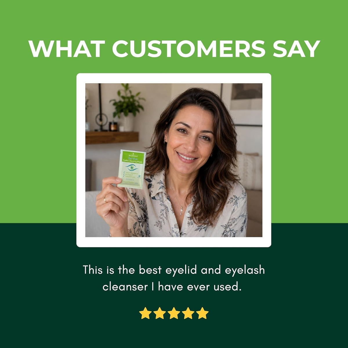 Eyelid & Lash Wipes with Tea Tree Oil & Hyaluronic Acid - 60 Count