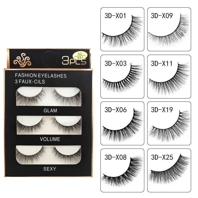 Wholesale 30 Pairs False Eyelashes Natural 3D Faux Cils Cruelty-Free Reusable