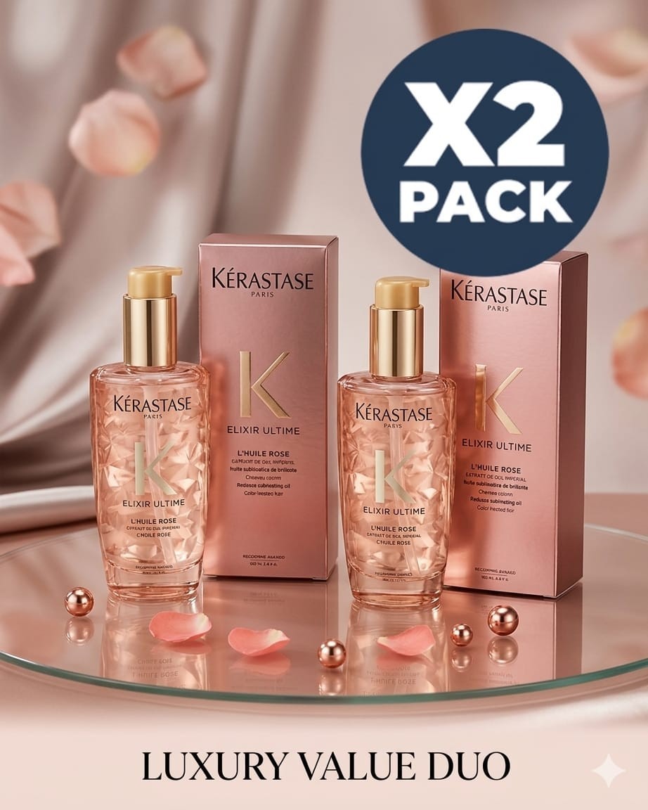 Kerastase Elixir Ultime L'Huile Rose Hair Oil 2-Pack - Nourishing Shine & Frizz Control