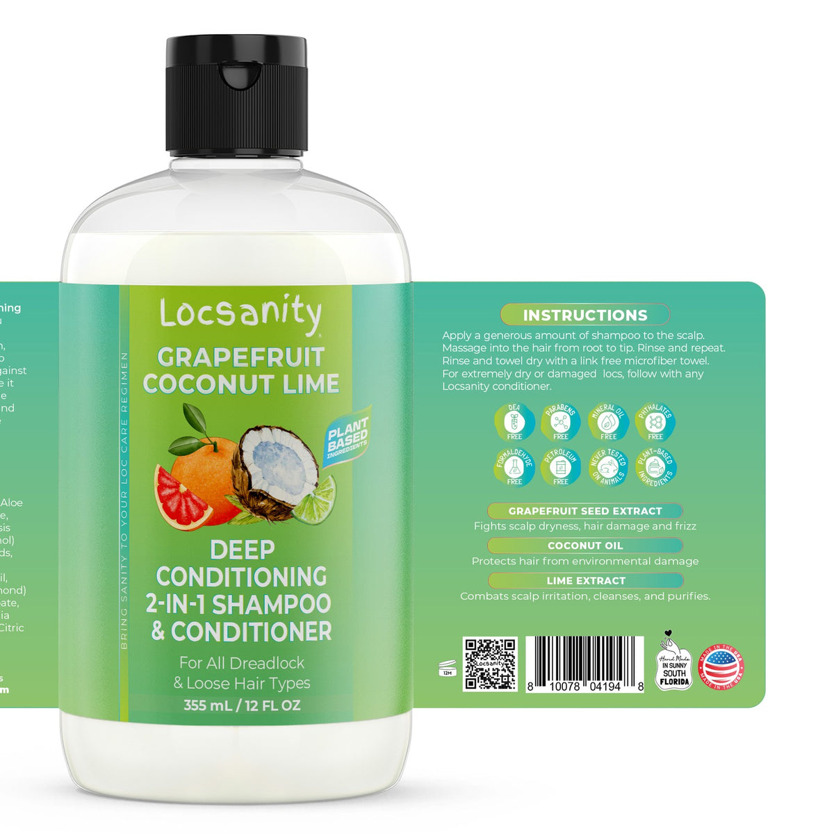 Grapefruit Coconut Lime Loc Shampoo - Sulfate-Free