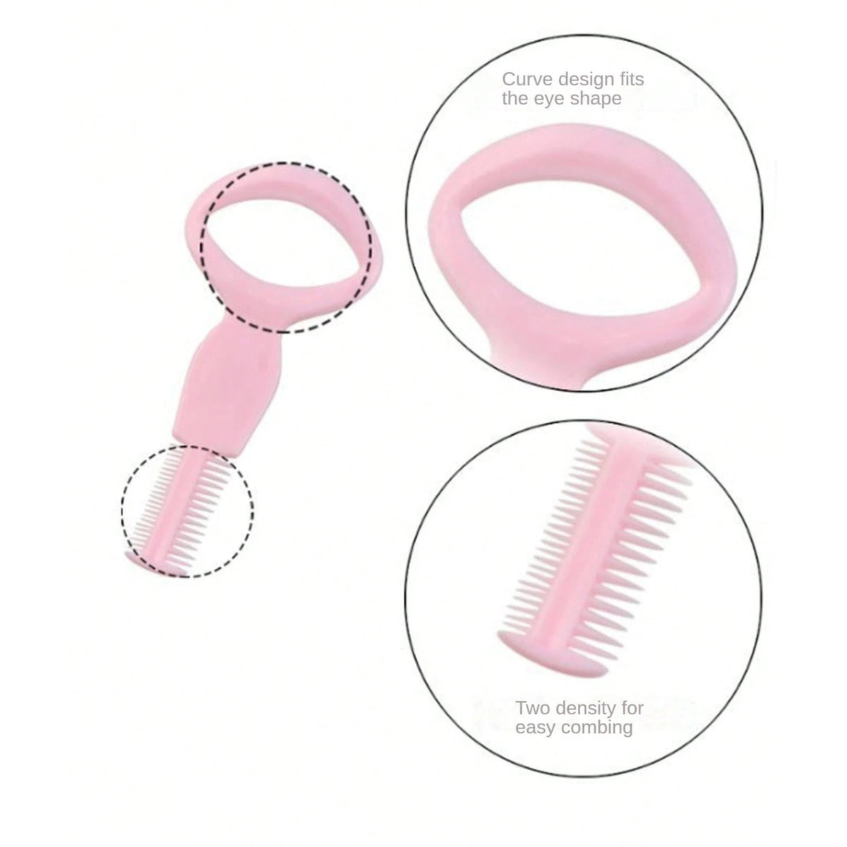 Pink Eyelash Shaper Tool for Natural Curling - Easy Lash Lift Assistant