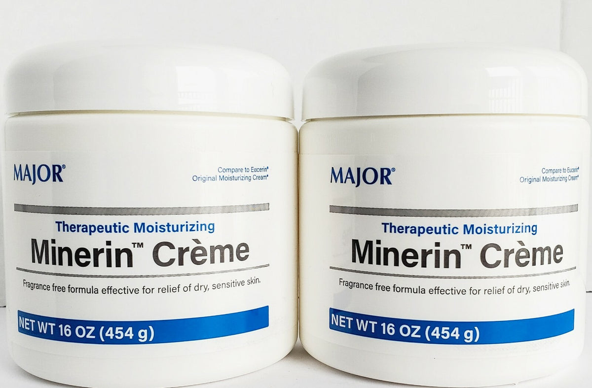 Major Minerin Creme for Dry Skin (Compare to Eucerin) 16 oz each (2
