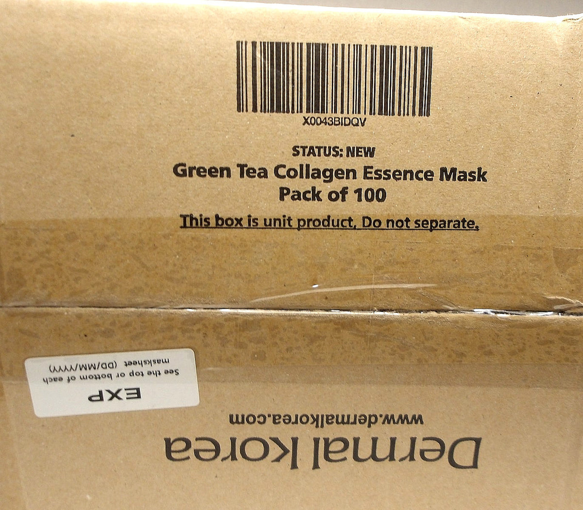 Green Tea Collagen Face Masks, Pack of 100