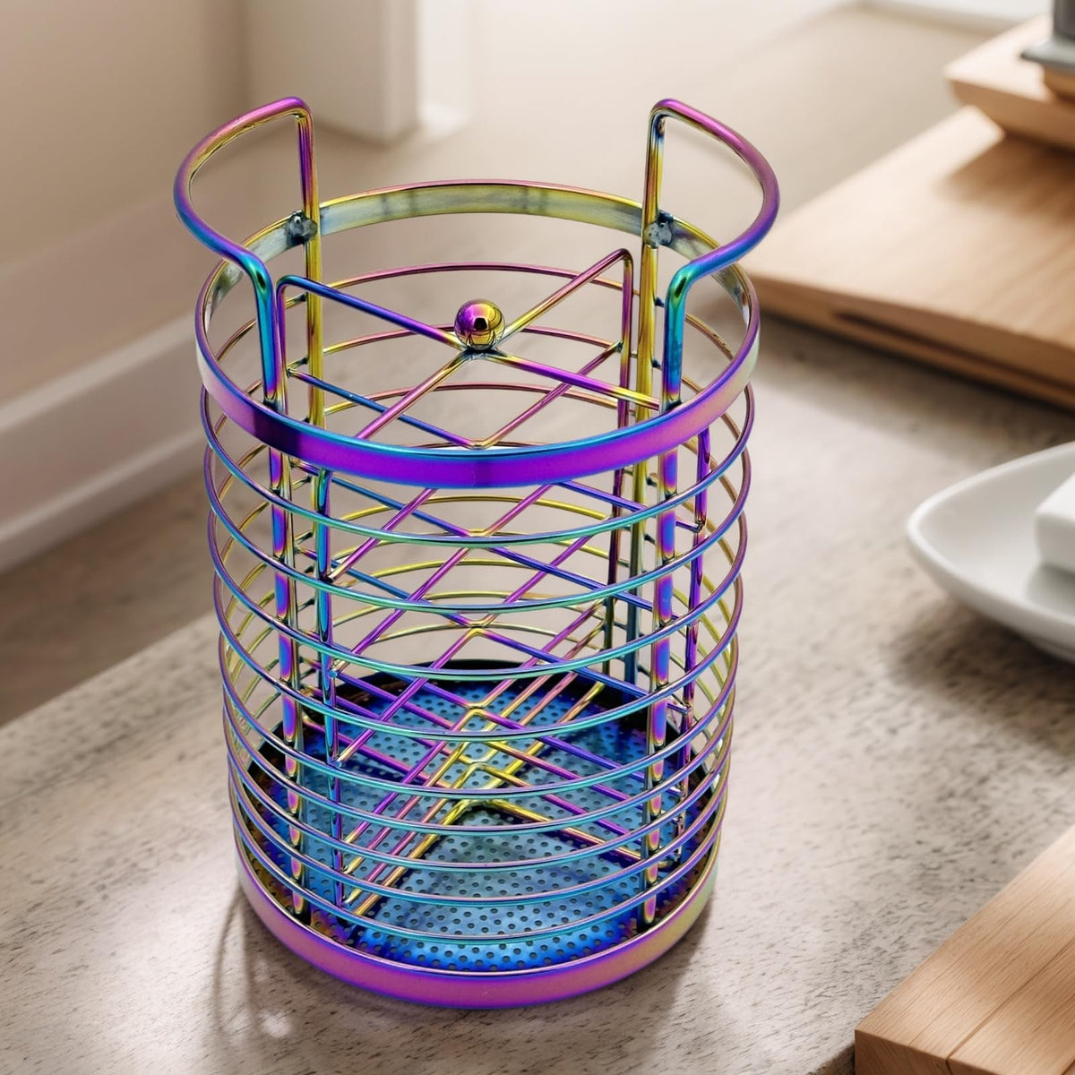 Rainbow Makeup Brush Holder Organizer with Removable Compartments