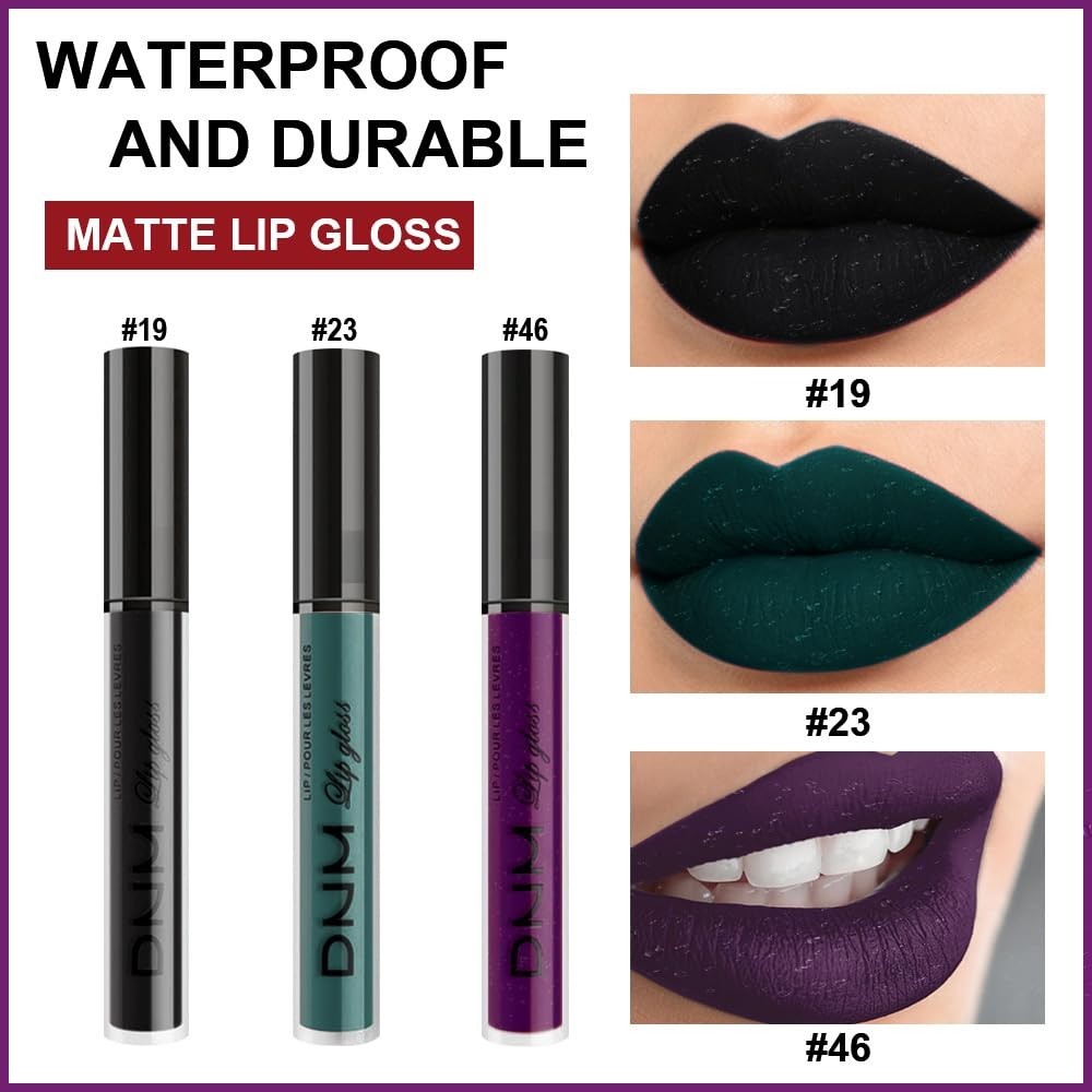 Liquid Lipstick Set - 3-Piece Matte Waterproof Lip Gloss Stains