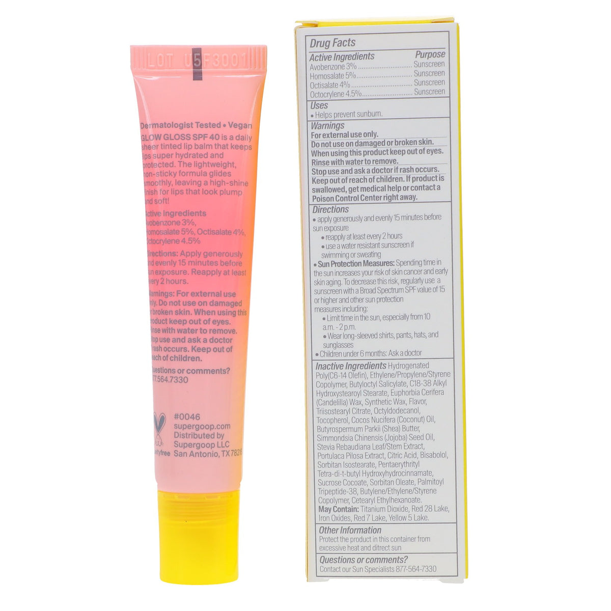 Lip Gloss with SPF 40 - Hydrating Shine and Sun Protection, Vanilla Soft Serve