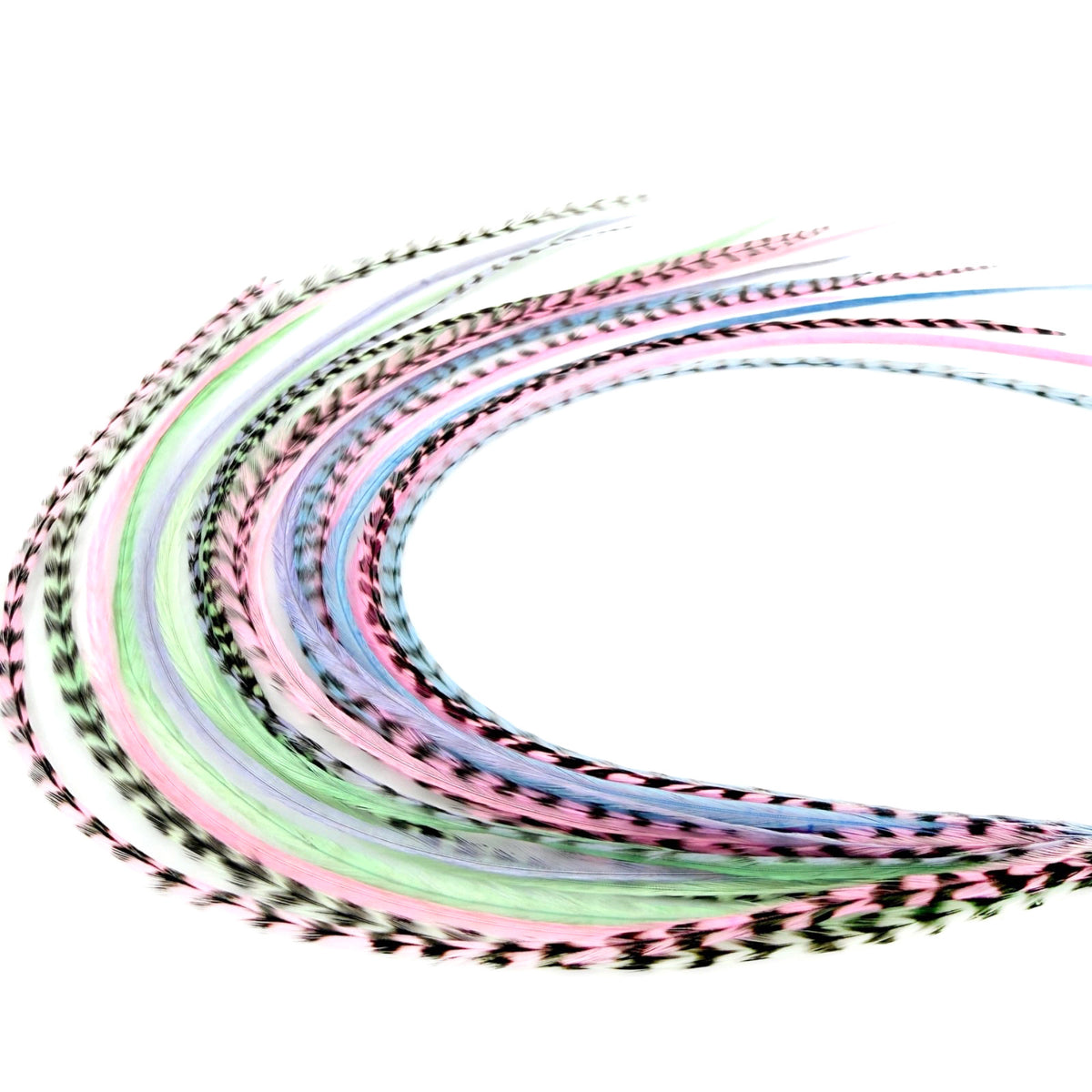 Feather Hair Extensions Kit - 21 Piece Salon Grade Clip-In Extensions in Multiple Colors