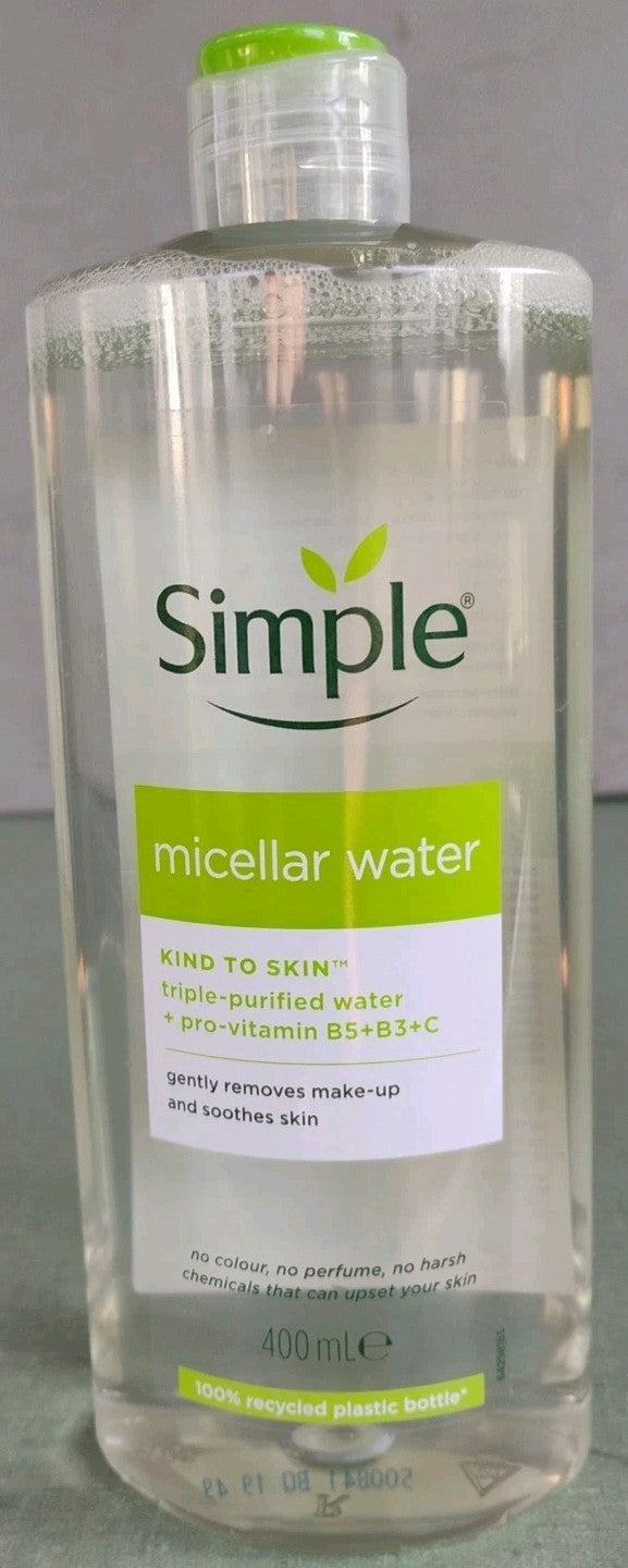 Micellar Cleansing Water 6-Pack - Gentle Facial Cleanser for Sensitive Skin 400ml