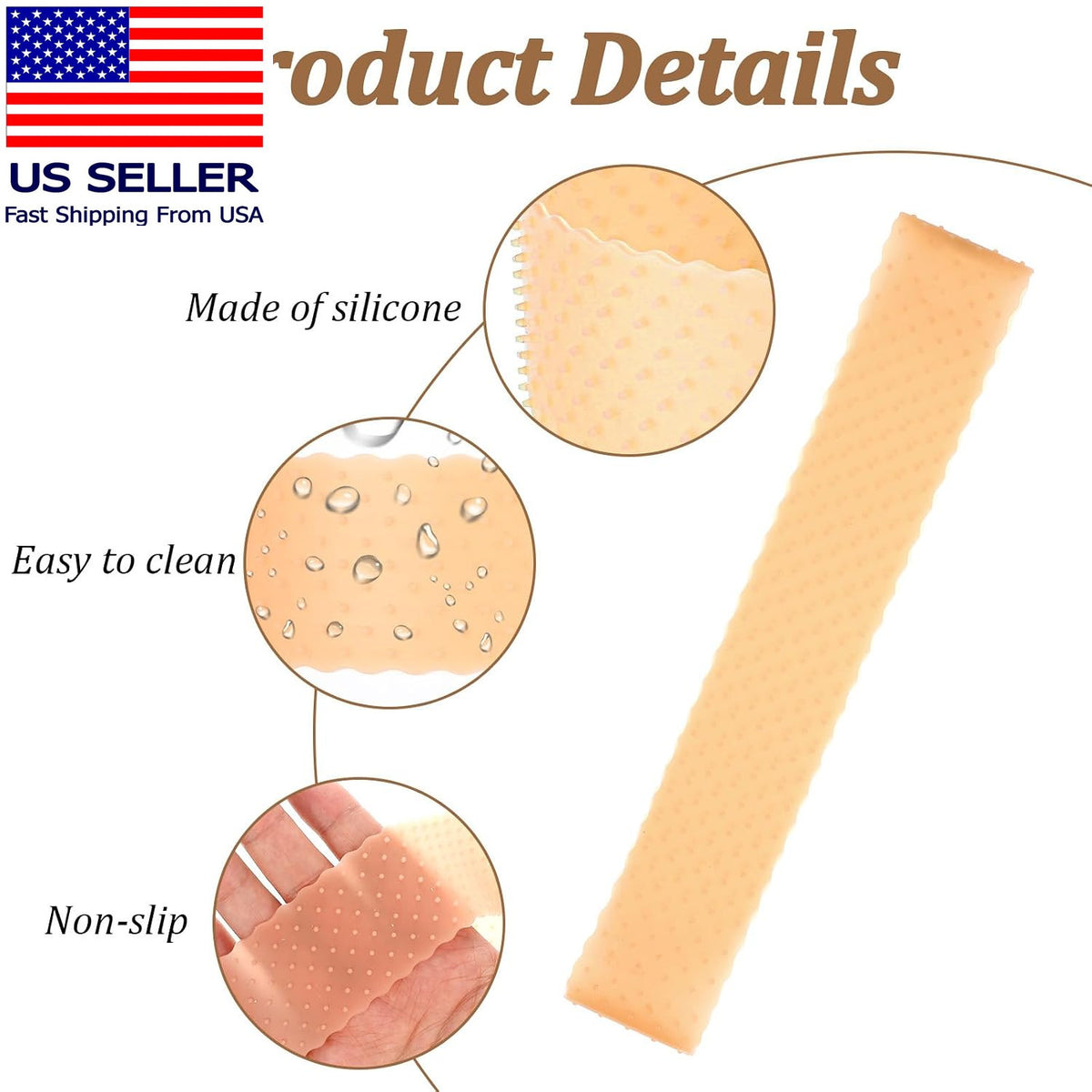 Silicone Wig Grip Headband - Non-Slip, Adjustable, Reusable, 4 Pack