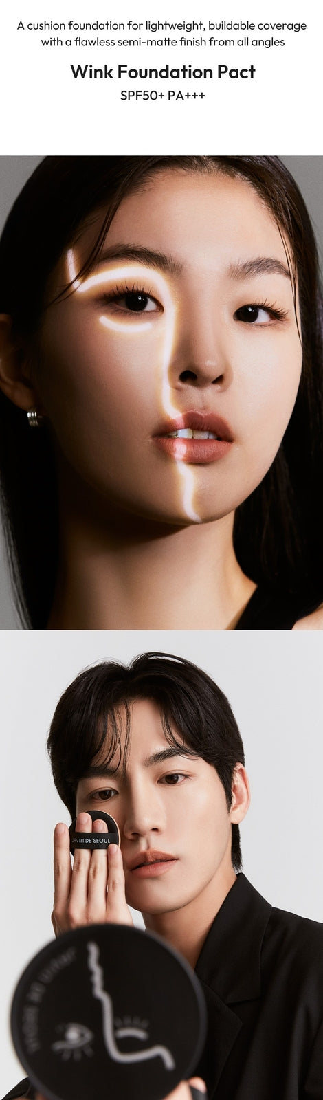 Long-Lasting Cover Liquid Foundation Pact with SPF 50 - 7 Colors