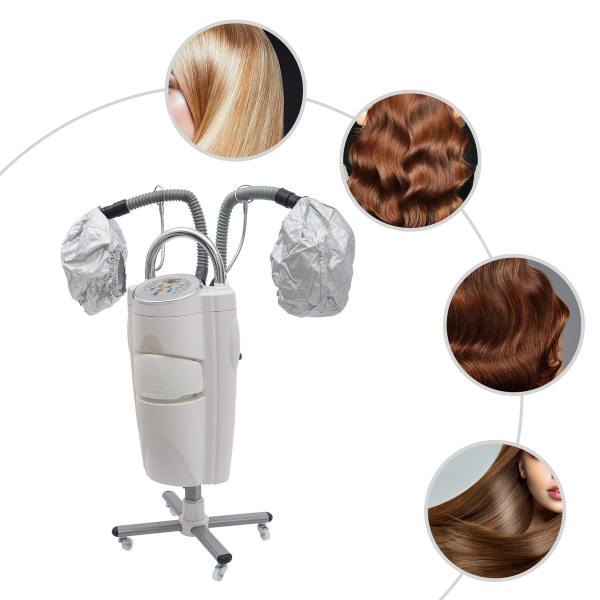 Professional Hair Treatment Steamer - Freestanding Salon Hair Care Equipment