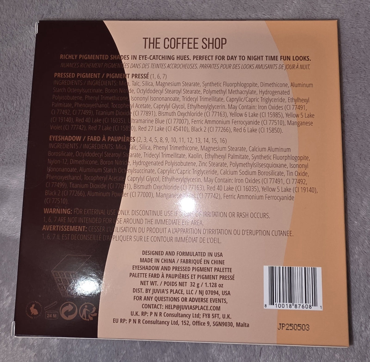 Juvias Place Coffee Shop Eyeshadow Palette - 16 Full-Size Shades