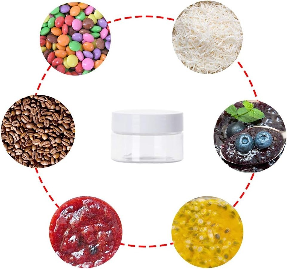 24pcs Clear Plastic Cosmetic Jars with Lids 30ml Leak-Proof Storage Containers