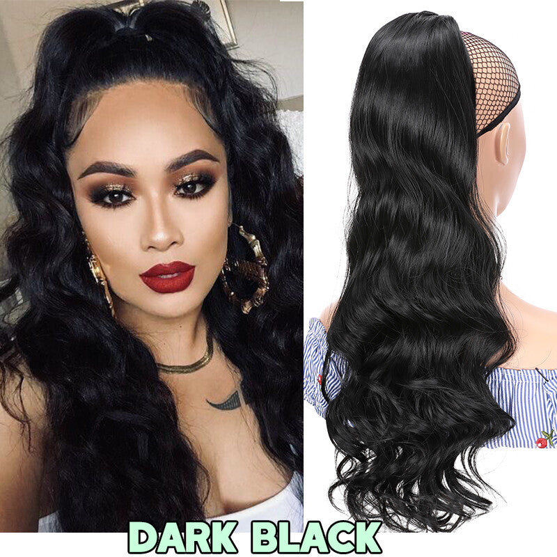 Big Curly Synthetic Ponytail Extensions 200g Thick Clip-In Hair Piece