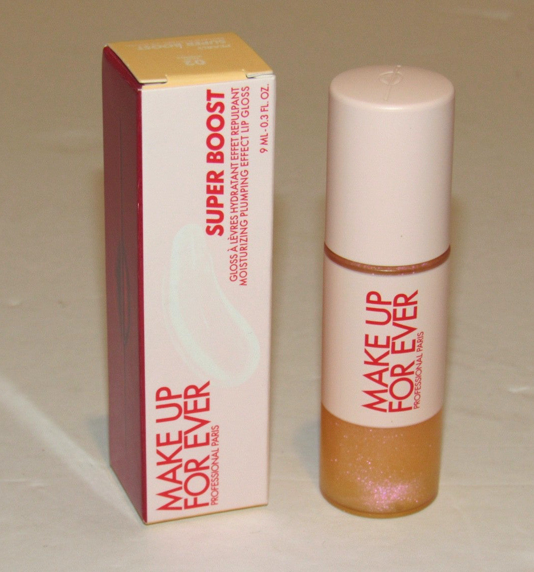 Make Up For Ever Super Boost Lip Gloss Fairy Glimmer 0.3 Oz - Moisturizing & Plumping