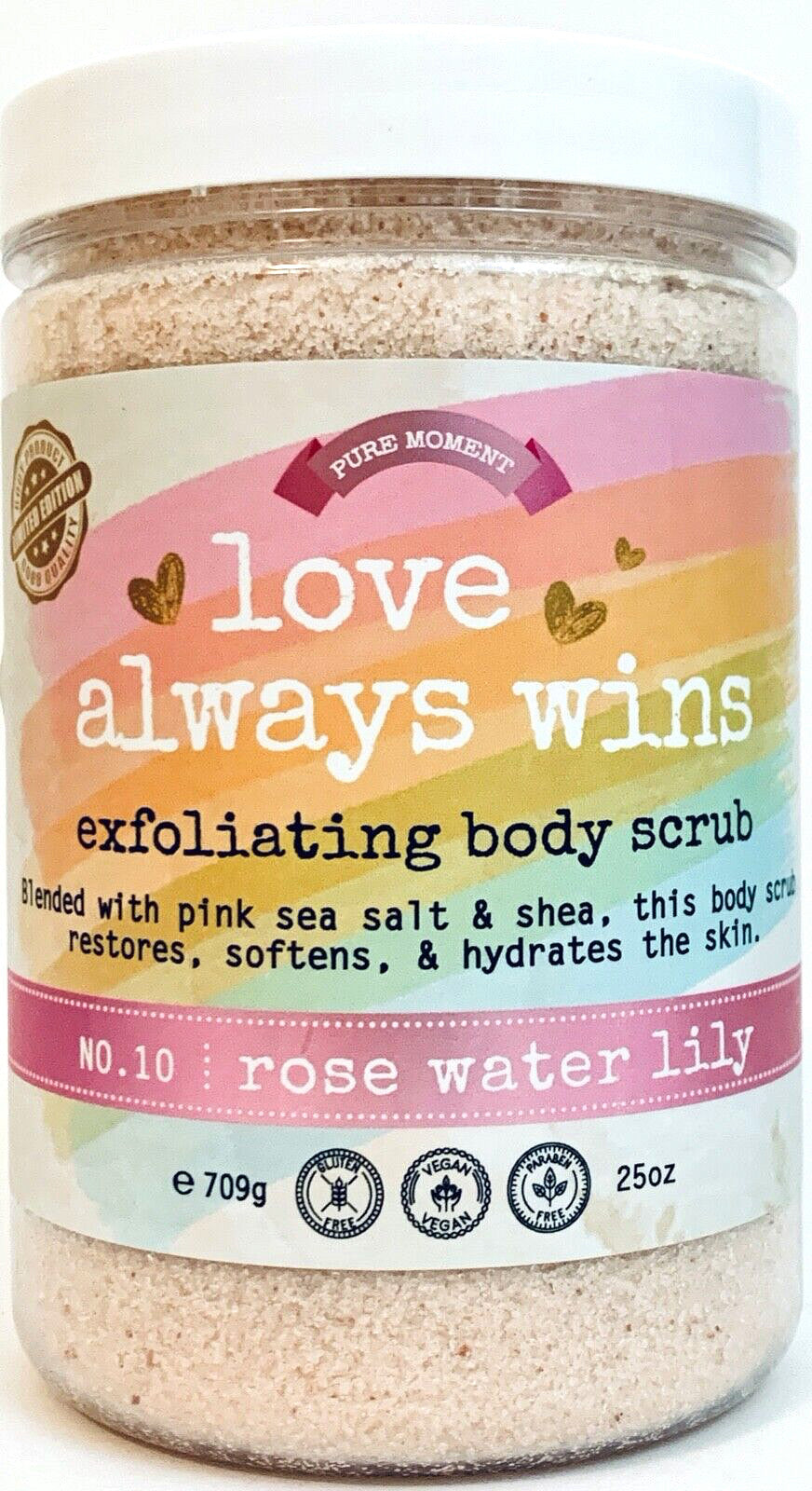 California Beauty Co Love Always Wins Rose Water Lily Exfoliating