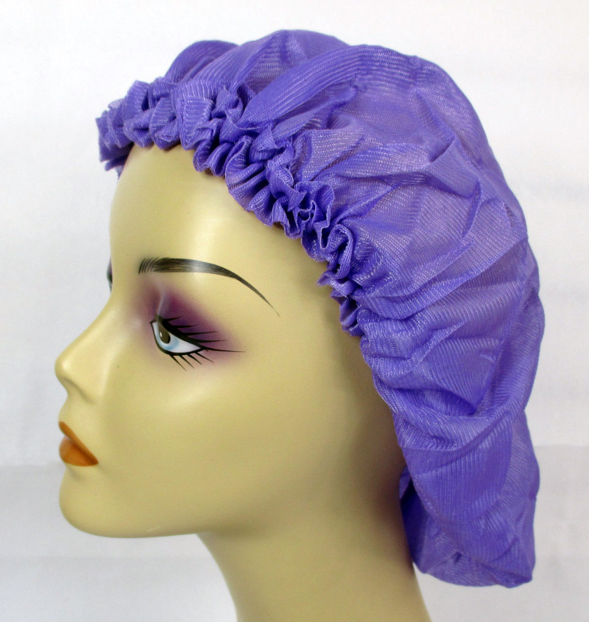 LOT OF 2 HAT--X- LARGE SATIN SLEEP CAP ELASTIC- LH1202