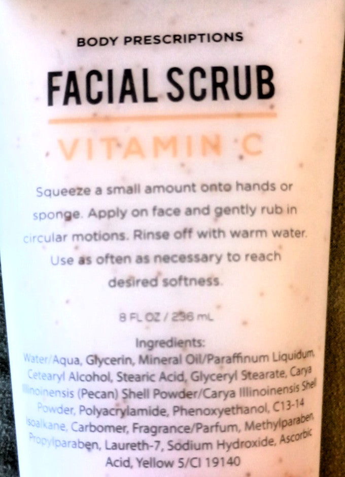 Body Prescriptions Vitamin C Exfoliating Facial Scrub Reveal Radiant