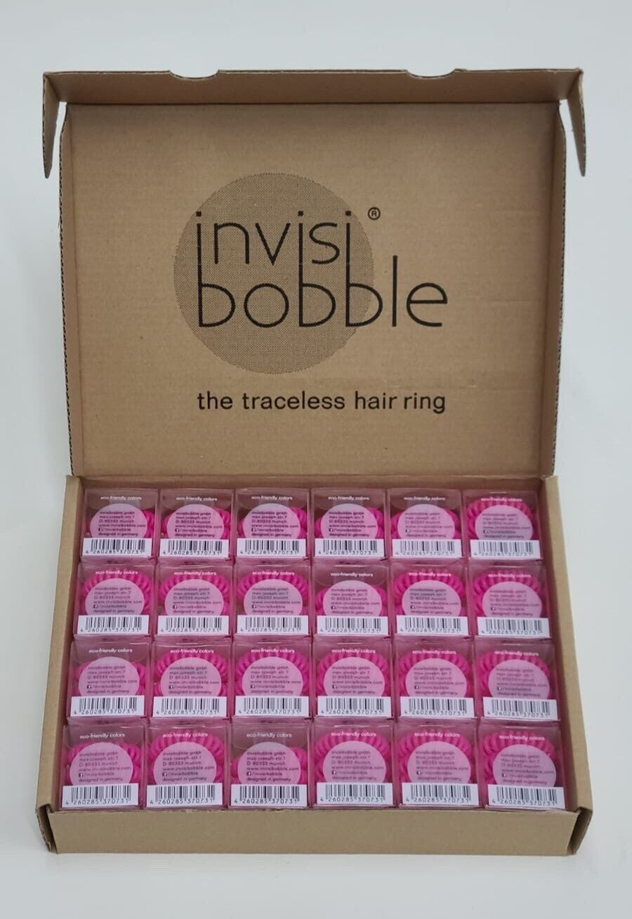 Invisi Bobble The Traceless Hair Ring Box 24 Candy Pink