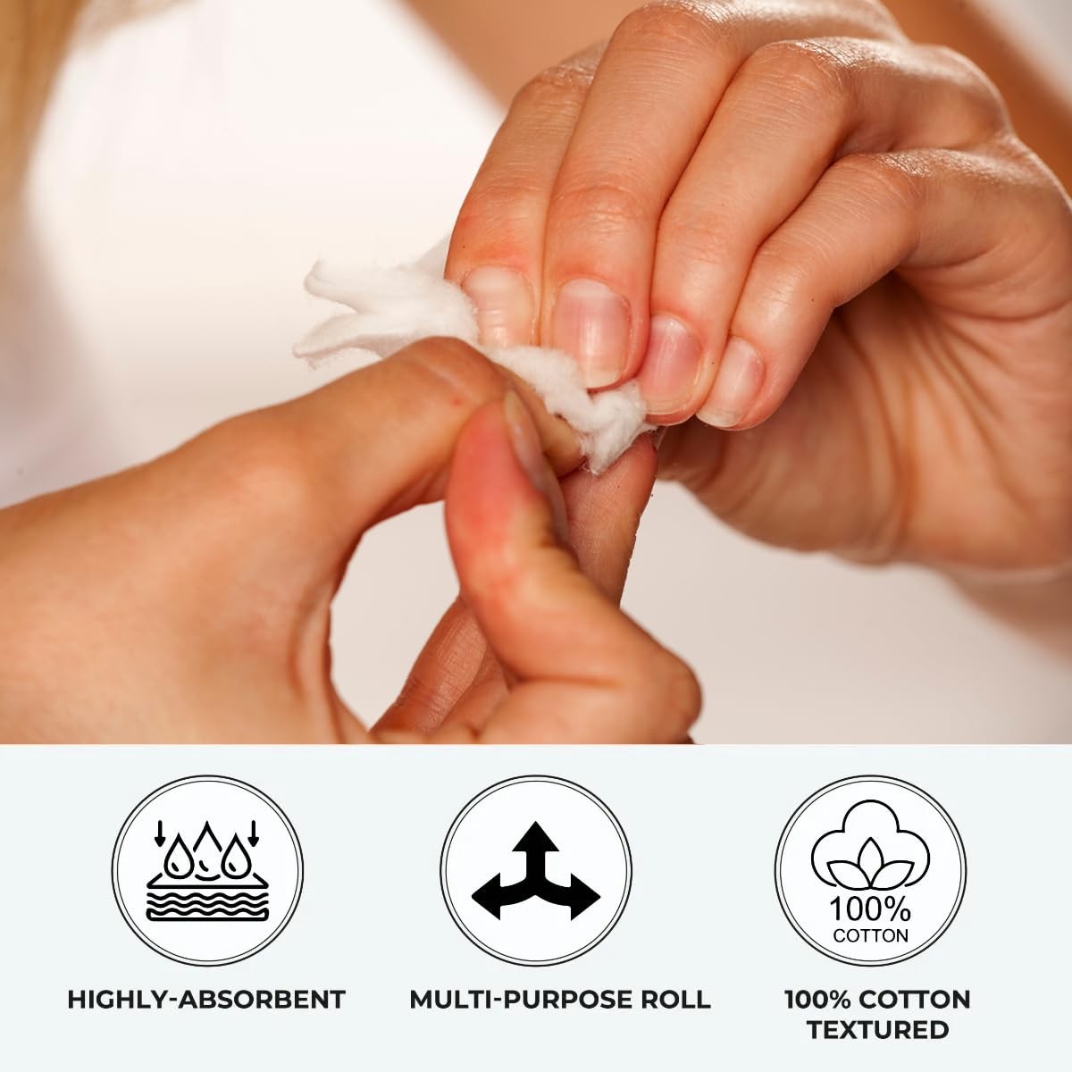 Premium Cotton Makeup Remover Pads for Face Skin Care - 100+ Sheets