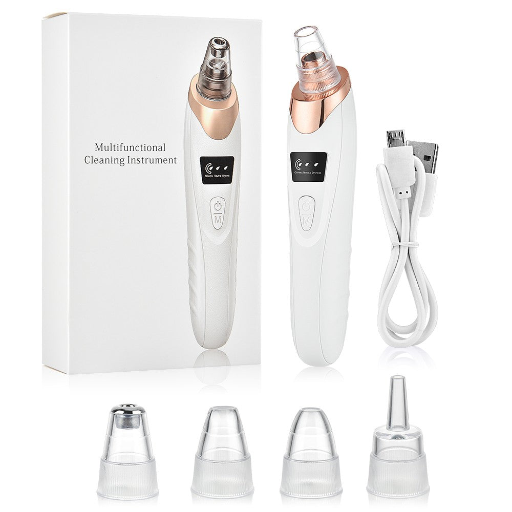 Blackhead Remover Vacuum Pore Cleaner Facial Skin Care Device with 5 Suction Heads