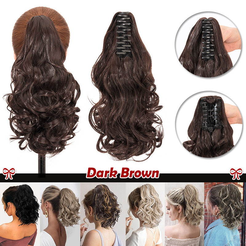Claw Hair Clip for Ponytails - Curly & Straight Human Hair Extensions