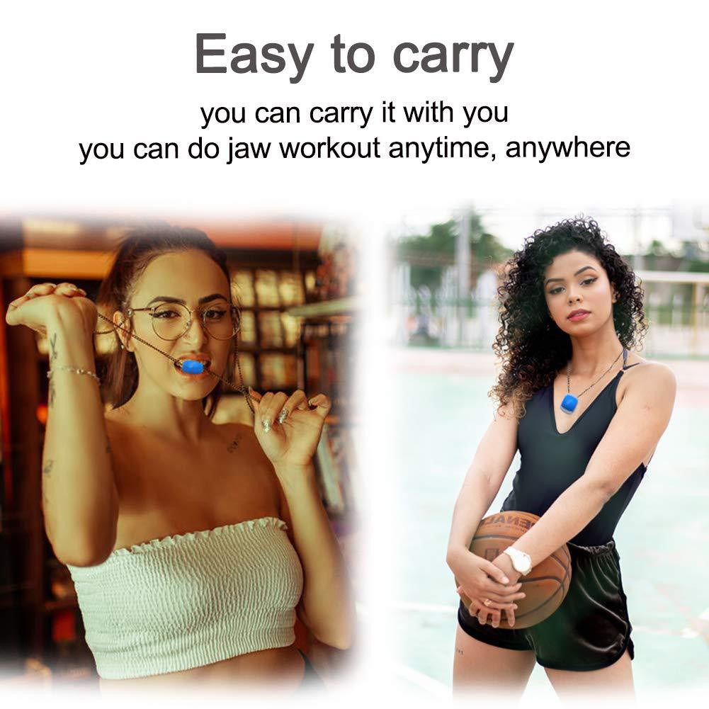 3-Pack Jawline Exerciser Set with Resistance Levels for Face Toning & Neck Workout