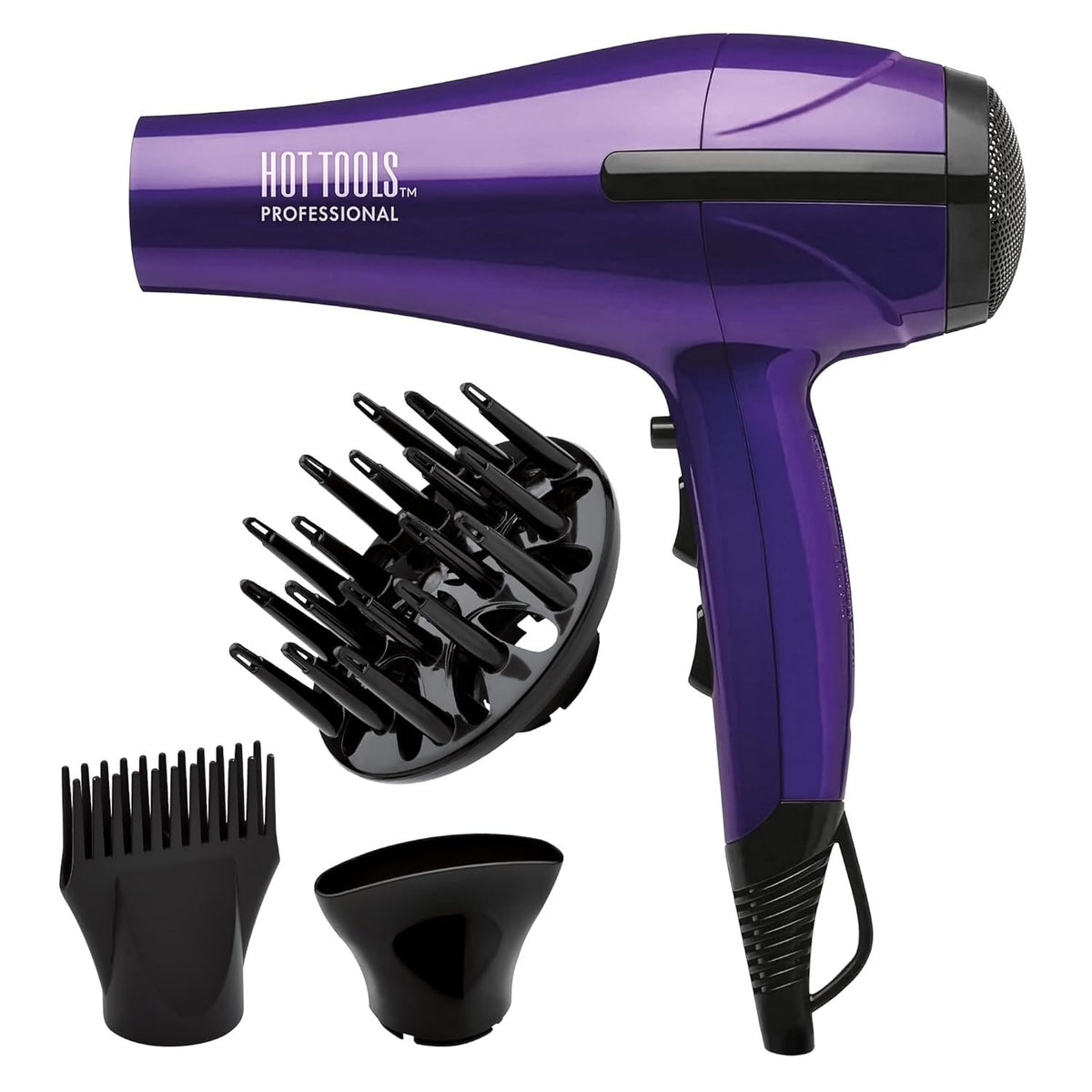 Ionic Hair Dryer 1875W Fast Dry Lightweight with 6 Heat Settings - Purple